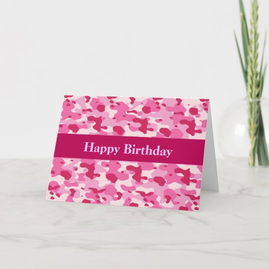 ピンク迷彩 カード (正面)