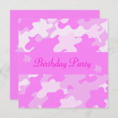 ピンク迷彩 招待状 (正面/裏面)