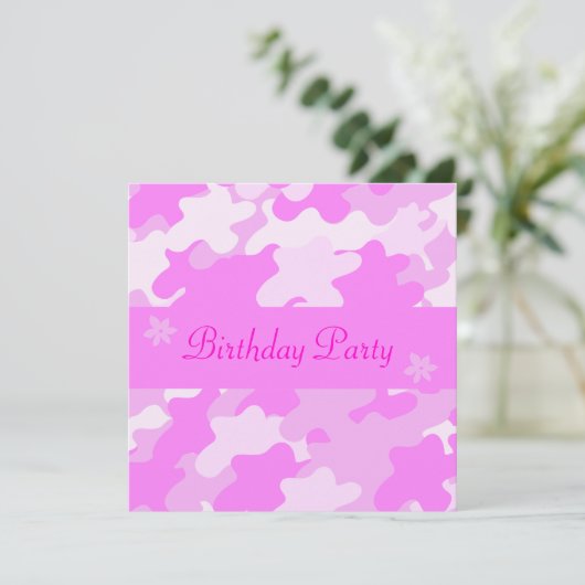 ピンク迷彩 招待状 (スタンド正面)