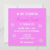 ピンク迷彩 招待状 (裏面)