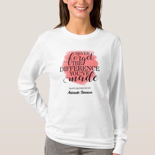 ピンク退職した Tシャツ (正面)