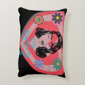ピンク遭難レトロステイアットホームママの愛情 アクセントクッション (裏面(縦))