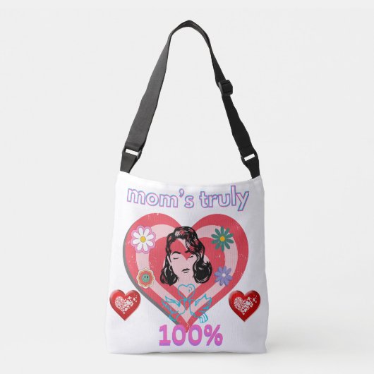 ピンク遭難レトロステイアットホームマママウィザードグランマ クロスボディバッグ (正面)