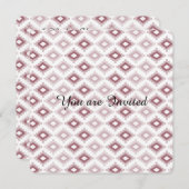 ピンク部族ベイビーシャワー 招待状 (正面/裏面)