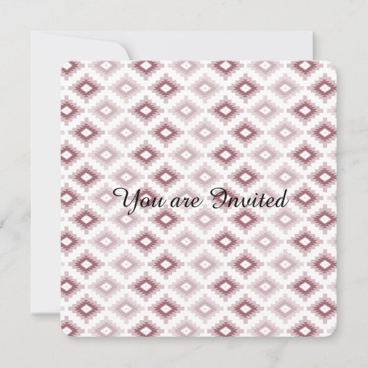 ピンク部族ベイビーシャワー 招待状 (正面)