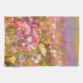 ピンク野花イエローラベンダー2025 キッチンタオル (横)