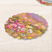 ピンク野花イエローラベンダー2025 ペーパーコースター (アングル)