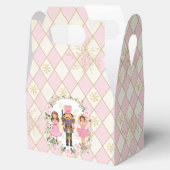 ピンク金ゴールドくるみクラッカーホリデーフローラリース フェイバーボックス (オープン)