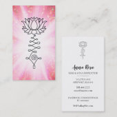 *~*ピンク金ゴールドはロータス霊気の癒しのエネルギー 名刺 (正面/裏面)