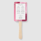 ピンク金ゴールドアゲート結婚式 プログラム ハンドファン (裏面)