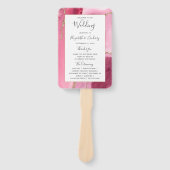 ピンク金ゴールドアゲート結婚式 プログラム ハンドファン (正面)