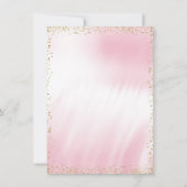 ピンク金ゴールドアフリカ系アメリカ人プリンセスベビーシャワー 招待状 (裏面)