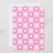 ピンク金ゴールドアリスinワンダーランド誕生日ティーパーティー 招待状 (裏面)