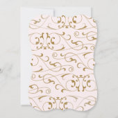 ピンク金ゴールドアンティークフローリッシュキンセアニェラ招待状 招待状 (裏面)