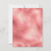 ピンク金ゴールドイエローブルーフローラ100誕生日女性 招待状 (裏面)