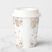 ピンク金ゴールドウィンターオネダーランドガール誕生日 紙コップ (右)