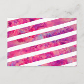 ピンク金ゴールドウォーターカラービーチバルミツワー披露宴 エンクロージャーカード (裏面)