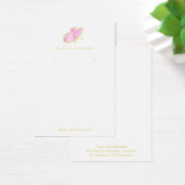 ピンク金ゴールドエレガントバタフライイヤリングディスプレイカード (デスク)