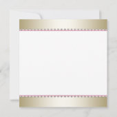 ピンク金ゴールドエンジェルベビーガールシャワー 招待状 (裏面)