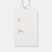 ピンク金ゴールドオーナメントクリスマスヴィンテージ ギフトタグ (裏面)