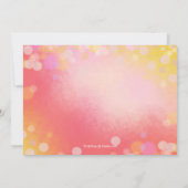 ピンク金ゴールドオールド10代のガールズ誕生日 招待状 (裏面)