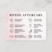 ピンク金ゴールドカスタムロゴBotox After Card 名刺 (裏面)