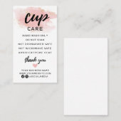 ピンク金ゴールドカップ気に指示名刺 名刺 (正面/裏面)