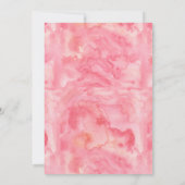 ピンク金ゴールドカボチャ秋ツインガールベビーシャワー 招待状 (裏面)