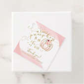 ピンク金ゴールドカボチャ秋ベビーシャワーありがとう フェイバータグ (インサイチュ)