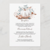 ピンク金ゴールドカボチャ結婚の詳細情報 エンクロージャーカード (正面)