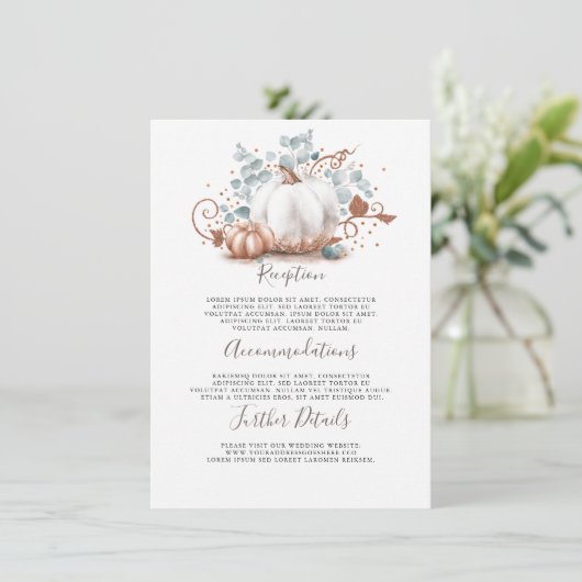 ピンク金ゴールドカボチャ結婚の詳細情報 エンクロージャーカード (スタンド正面)