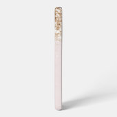 ピンク金ゴールドガーリーイニシャル名 SAMSUNG GALAXYケース (左側面)