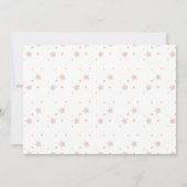 ピンク金ゴールドガールズトゥインクルリトルスター1s誕生日 招待状 (裏面)