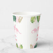 ピンク金ゴールドガール恐竜誕生日 紙コップ (右)