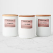 ピンク金ゴールドキャンドルラベル、キャンドルシール、印刷可能 フードラベル (ボトル)