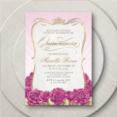 ピンク金ゴールドキンセアニラ 招待状