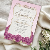 ピンク金ゴールドキンセアニラ 招待状