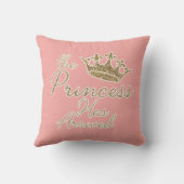 ピンク金ゴールドクイーンティアラプリンセス到着ページェント クッション (裏面)
