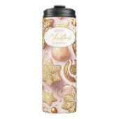 ピンク金ゴールドクリスマスパターン#12 ID1009 タンブラー (正面)