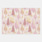 ピンク金ゴールドクリスマスパターン#13#29#33 ID1009 ラッピングペーパーシート (正面2)