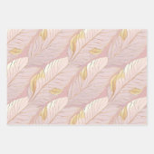 ピンク金ゴールドクリスマスパターン#13#29#33 ID1009 ラッピングペーパーシート (正面)