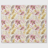 ピンク金ゴールドクリスマスパターン#21 ID1009 ラッピングペーパー (フラット)