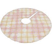 ピンク金ゴールドクリスマスパターン#28 ID1009 ブラッシュドポリエステルツリースカート (アングル)