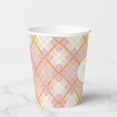 ピンク金ゴールドクリスマスパターン#28 ID1009 紙コップ (右)