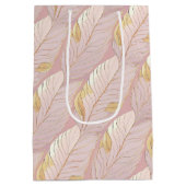 ピンク金ゴールドクリスマスパターン#29 ID1009 ミディアムペーパーバッグ (裏面)