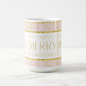 ピンク金ゴールドクリスマスパターン#35 ID1009 コーヒーマグカップ (中央)