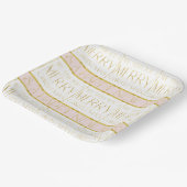 ピンク金ゴールドクリスマスパターン#35 ID1009 ペーパープレート (傾斜あり)