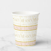 ピンク金ゴールドクリスマスパターン#35 ID1009 紙コップ (右)