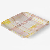 ピンク金ゴールドクリスマスパターン#7 ID1009 ペーパープレート (傾斜あり)