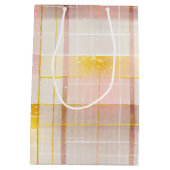 ピンク金ゴールドクリスマスパターン#7 ID1009 ミディアムペーパーバッグ (裏面)